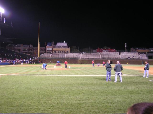 The left field bleachers and the apartment seats above them