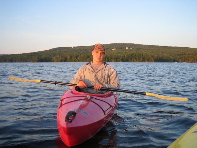 Mark kayaking at Moosehead Lake