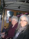 Mary Ann and Katia Ancona on the cable cars