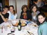 Christophe, Paulina, Tsion, Stephanie, and Lauren getting ready for dinner