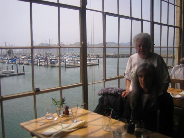 Lunch at Greens at Fort Mason, Mary Ann and Katia.