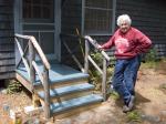 Stair painting on our Spring work trip to Moosehead