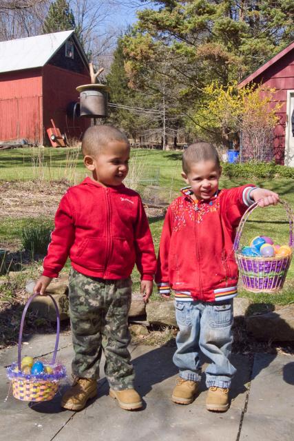 Isaiah and Zach at Easter in NJ