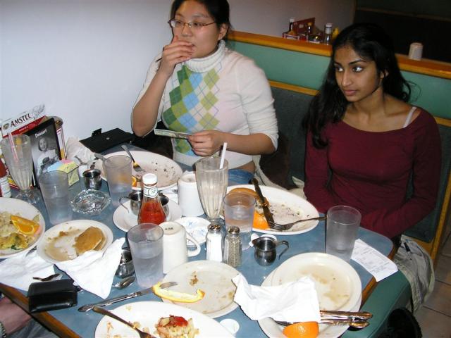 Koh, Swathi, and not much food left