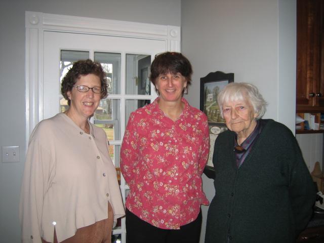 Jo-Louise, Tobey and Tobey's mother Sal at Thanksgiving