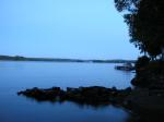 Town from our dock at twilight