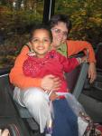 Anne and Isaiah on the Lookout Mountain train