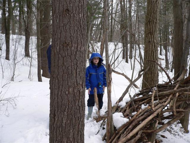 Sam Fidler searches fror a cache