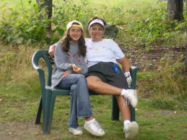 Maggie and my mom relaxing during golf at Squaw