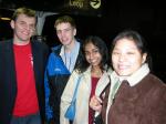 Peter, Igor, Swathi, and Koh at the Belmont Red Line station