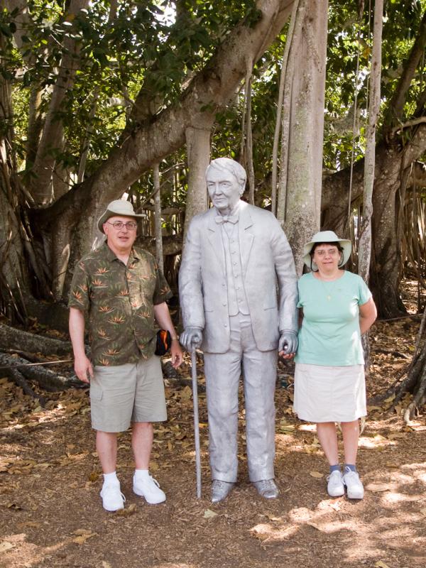 Jim and Anne with Thomas Edison