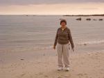 Anne on the beach, west of Galway.