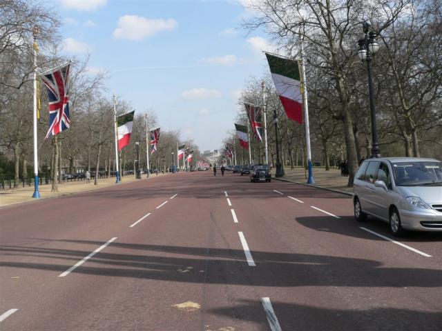 The Mall. The Italian president was visiting, hence the Italian flags.