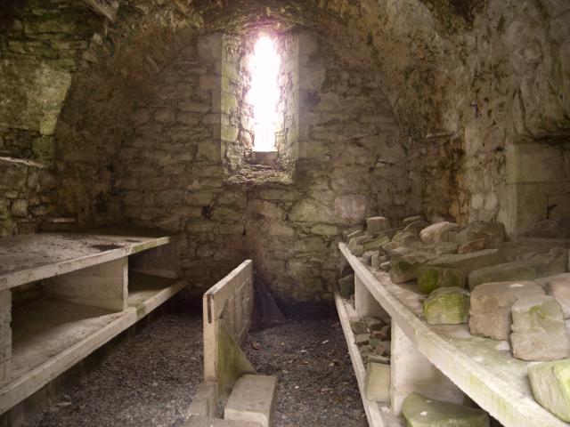 Chamber in the cathedral ruins.