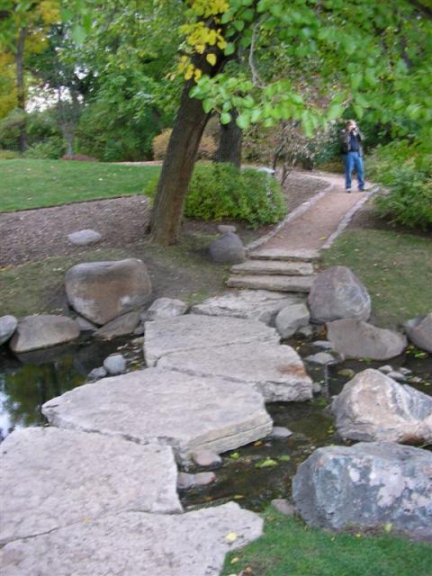 Dad taking pictures in the gardens