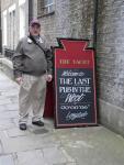 The other side of the sign said "The first pub in the East"