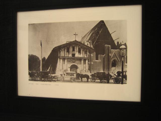 Photo of Mission Dolores after the Earthquake, 1906