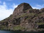 Cliff across the river from our campsite...this was our morning view