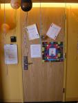 The decorations I found on my door! : - )