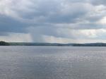 Rain south of Greenville as seen from the dock