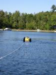 Mark prepping to water-ski