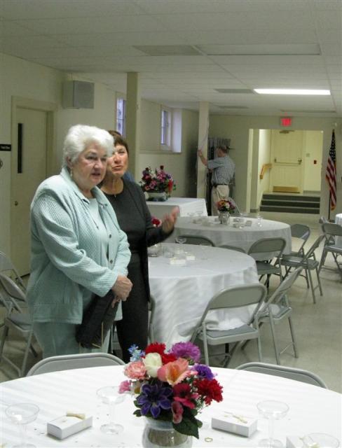 Nona and Aunt Judy survey the set-up