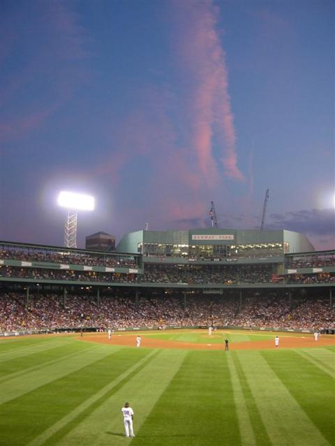 Dusk from the center field bleachers