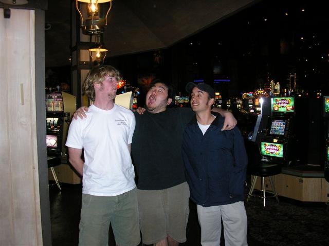 Derek, Tony, and Nick at the cheap casino we stayed at on the way to the Colorado