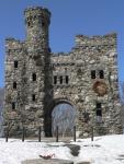 Travelin' Trencher travel bug at Bancroft Tower