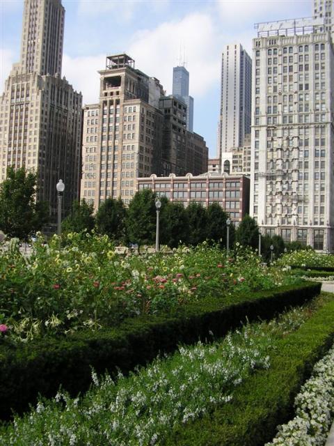 Sears Tower and the beautiful parks that Mayor Daley has put in