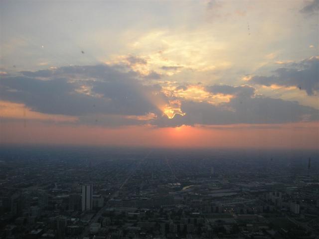 Sunset on Chicago...there are a bunch of these shots