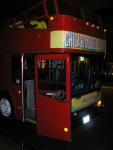 Our bus...complete with ponchos and a tasteless tour guide