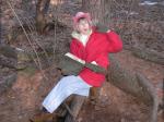 Anne Rossow is amazed by the cache!