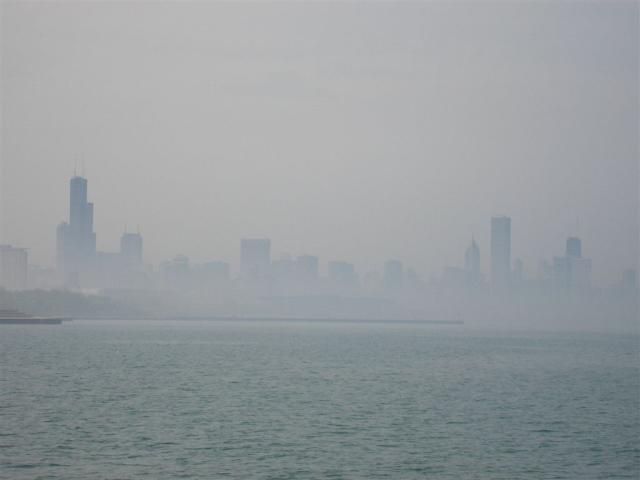 Chicago on a hazy summer's day