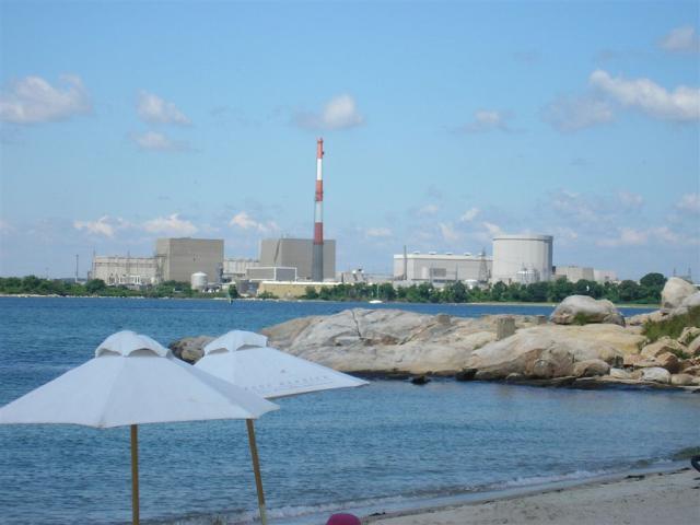 Millstone Nuclear Power Plant...across the cove from the beach