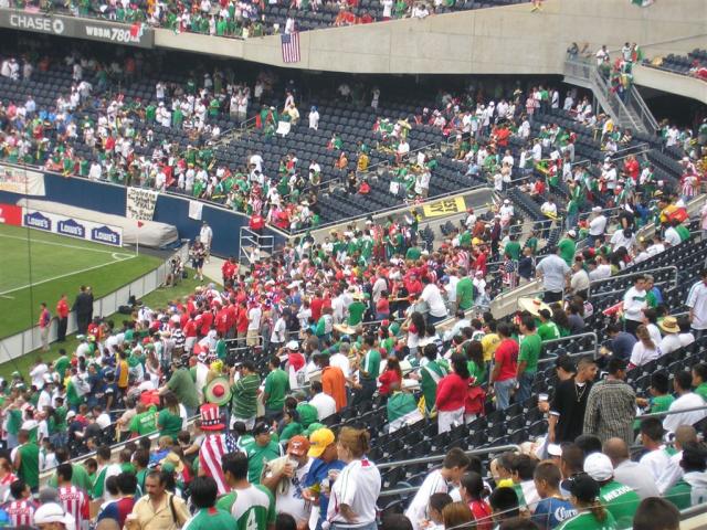 Sam's Army...the very small contingent of USA fans