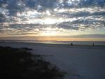 Morning view from the beach in front of our hotel