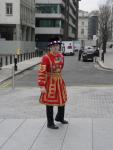 Beefeater outside the Tower of London