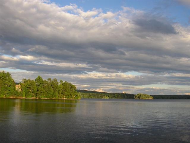 The Point and Ledge Island from the dock