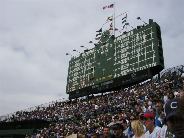 A full house on a gorgeous day at Wrigley