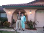 Uncle John and Aunt Judy outside their house in St. Petersburg