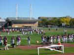 First Quarter play against Carnegie Mellon...the Maroon defense holds tough