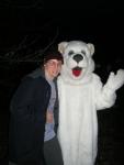 JP and the Polar Bear celebrate being done!