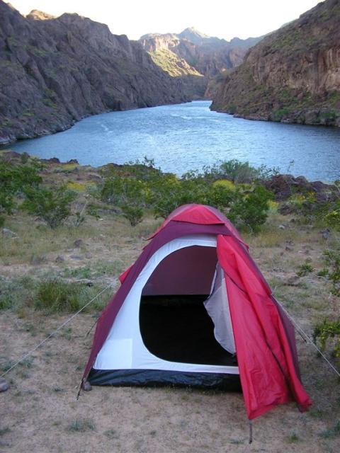 our campsite for the night, on the Arizona side of the river