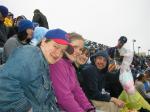 Colin, Kim, Erin, and Greg brave the gross weather