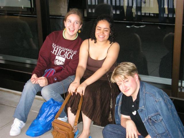 Katie, Catalina, and Colin enjoying the skydeck