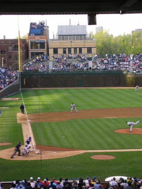 Jason Vargas of the Marlins pitches to the Cubs in the first inning.