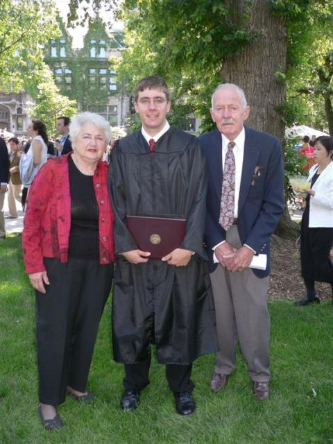 Proud grandparents and graduate