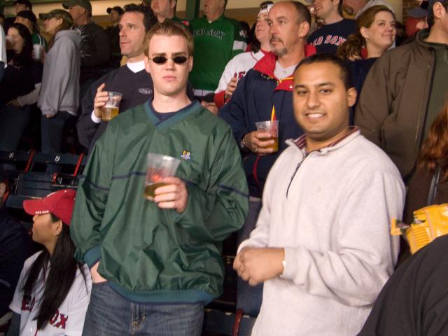 Jeff and Sameer, two of Tom's school friend from Boylston, turned out to be sitting a couple of rows behind us.