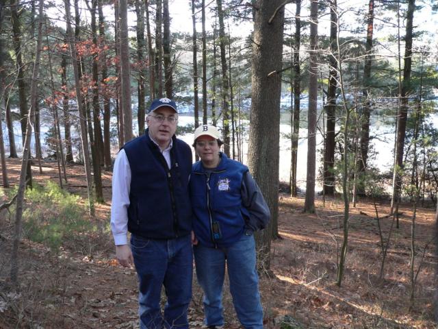 Jim and Anne at our first cache find